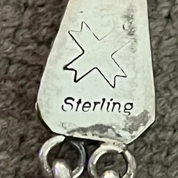 Zuni sterling silver inlaid earrings - Picture 8 of 8